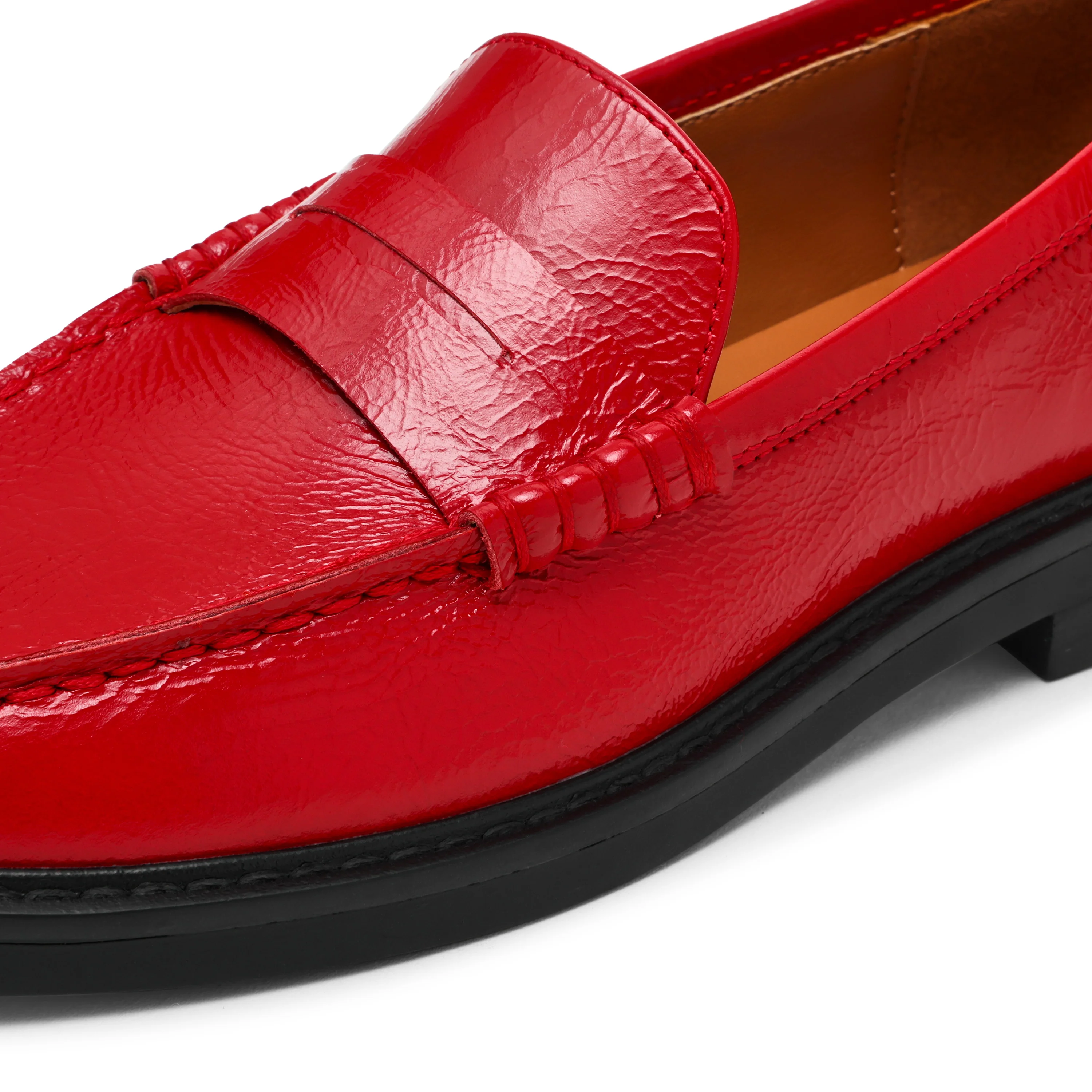 Adison Flat Shoe CHERRY LEATHER - Image 5