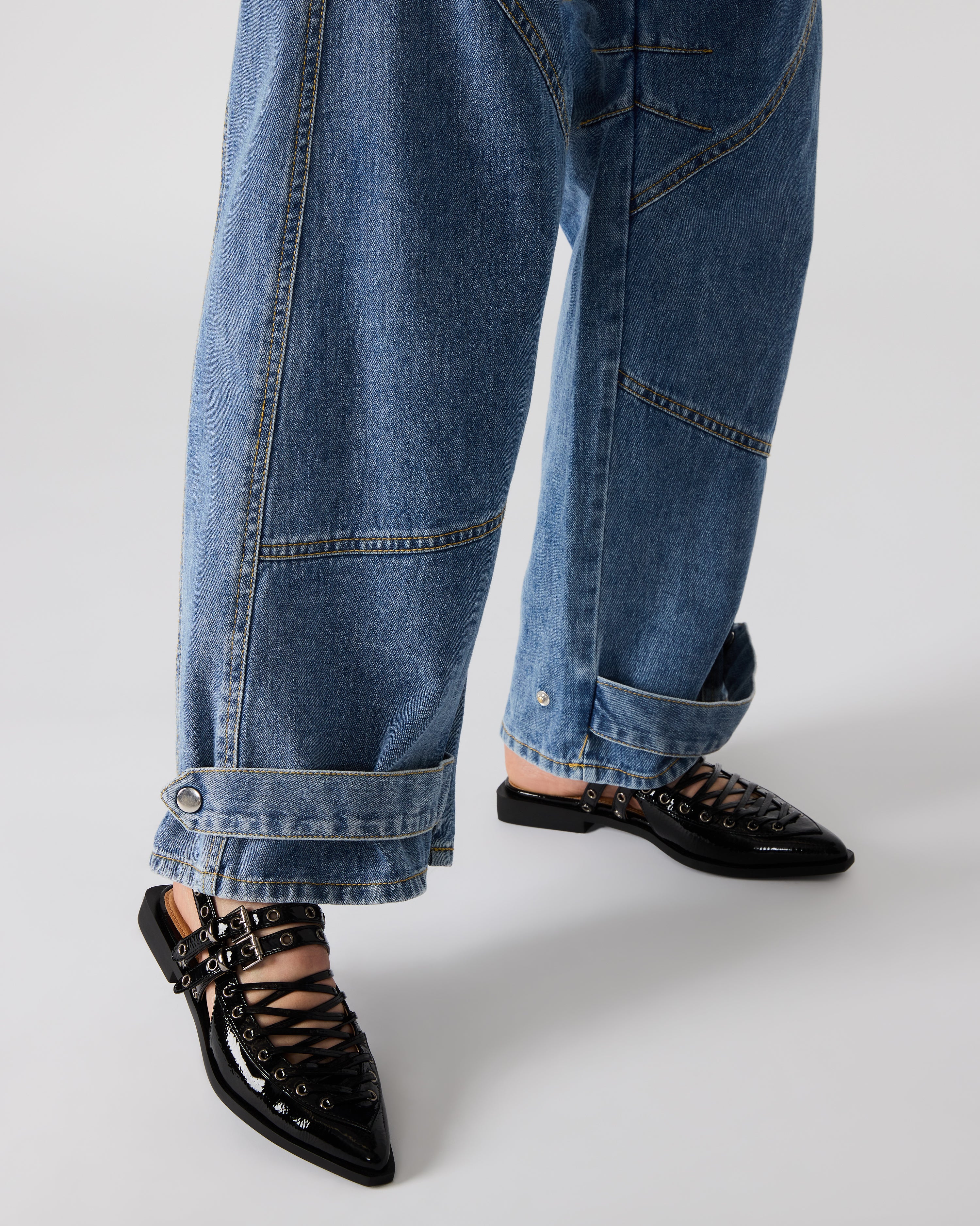 Galanti Flat Shoe BLACK PATENT - Image 7